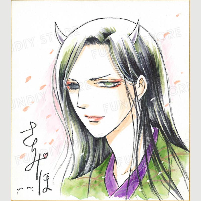 【限定1枚】さちみりほ先生　完成品カラーイラスト色紙3『夢やしきへようこそ』那智王（微笑み）