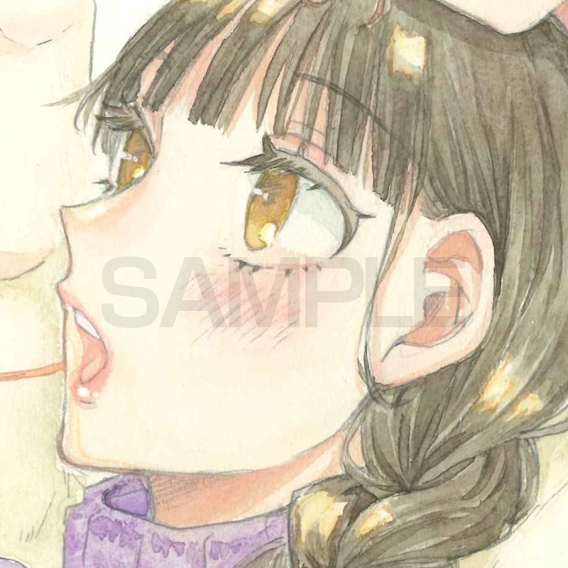 【限定1枚】犬井あゆ　完成品カラーイラスト色紙1／『定時にあがれたら』湯川さん＆水城さん