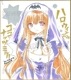 【サイレントオークション★12/17 12:00～！】【限定1枚】かなん先生　ギャラクシーエンジェル　完成品カラーイラスト色紙80『ココ・ナッツミルク（艦長）（ハロウィン）』