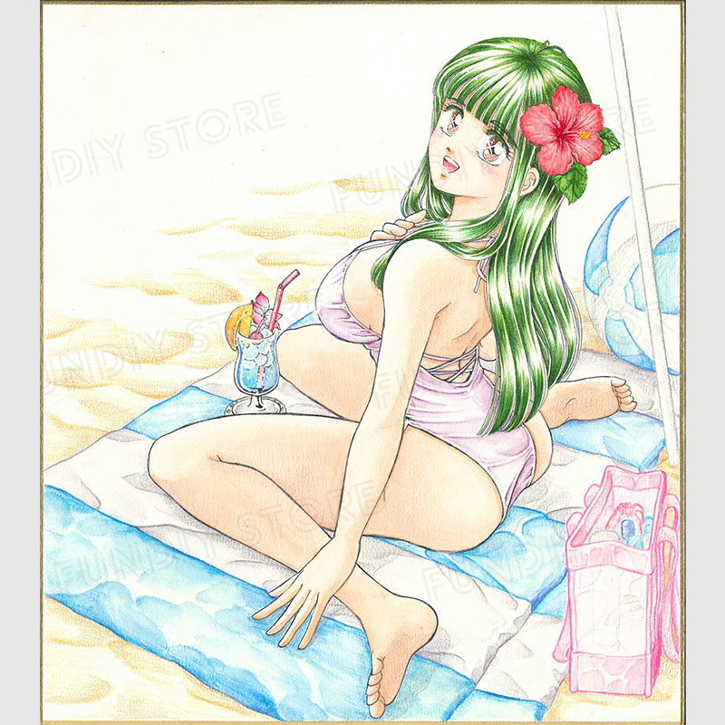 ねぐら☆なお先生　セミオーダーカラーイラスト色紙