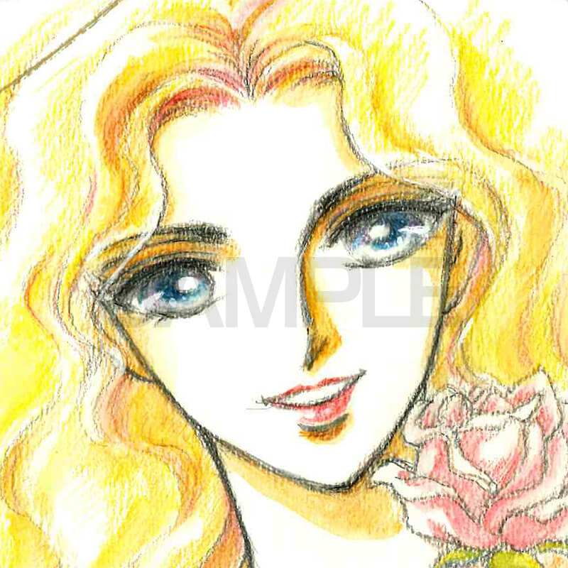 【限定1枚】中村地里先生　完成品カラーイラスト色紙1