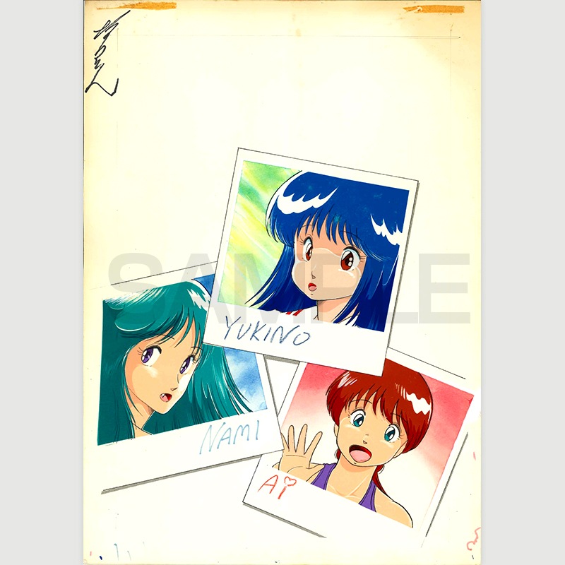 【限定1枚】坂口いく先生　原画3「JC短編集①がんばればHERO　カバーカラー＋作者カット・背カット」