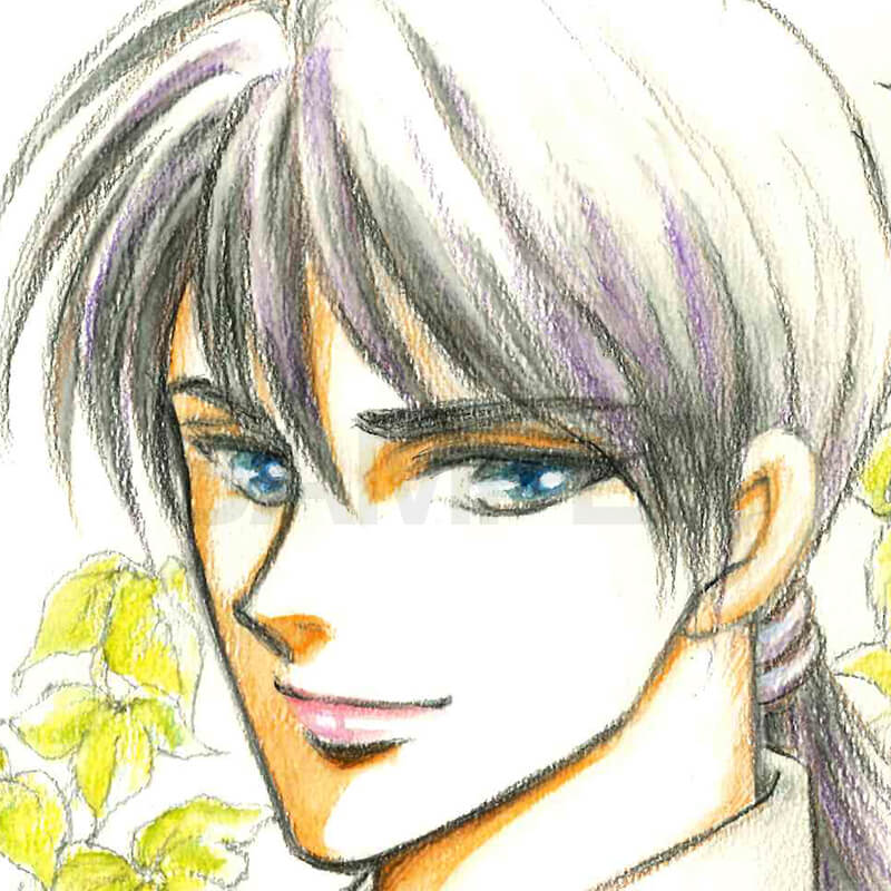 【限定1枚】中村地里先生　完成品カラーイラスト色紙2