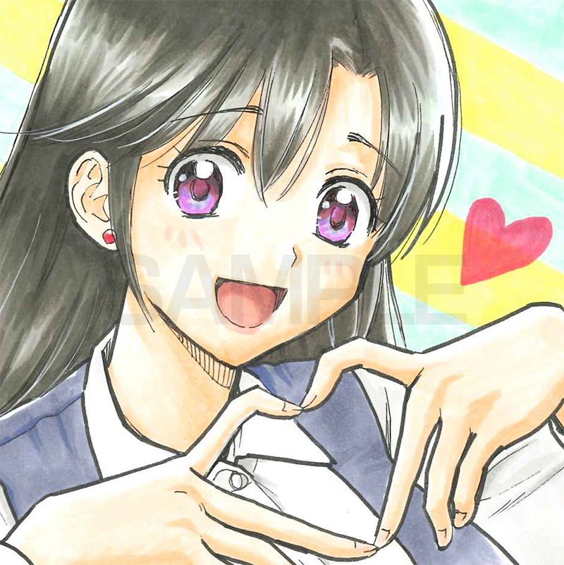 【限定1枚】さんりようこ先生　完成品カラーイラスト色紙1