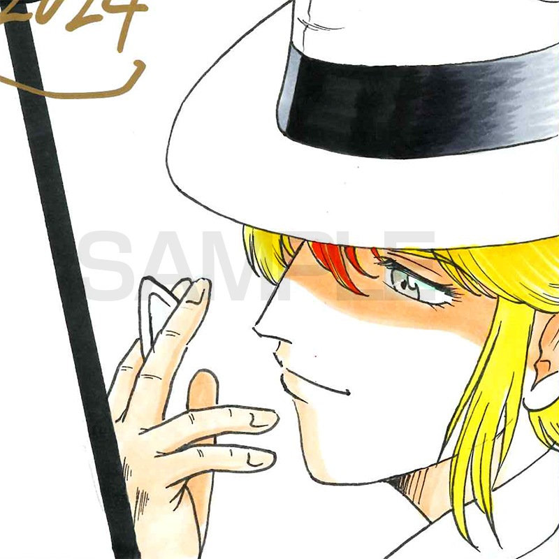 【サイレントオークション★4/26 15:00～！】【限定1枚】坂口いく　完成品カラーイラスト色紙「闇狩人」3