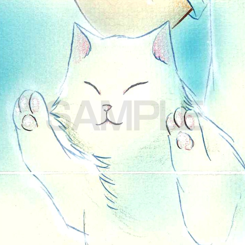 【サイレントオークション★11/6 12:00～！】矢野健太郎　原画６『ネコじゃないもん！』ヤングジャンプコミックス８巻表紙