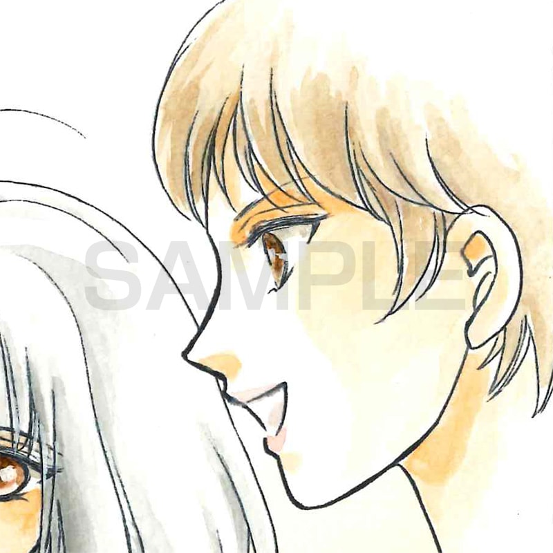 【サイレントオークション★4/26 15:00～！】【限定1枚】中村地里先生　完成品カラーイラスト（ミニ色紙２枚付き）