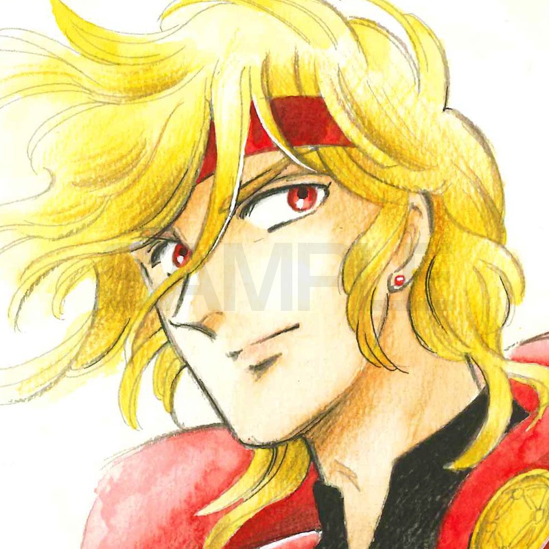 【限定1枚】あずみ椋先生　完成品色紙1『緋色い剣』