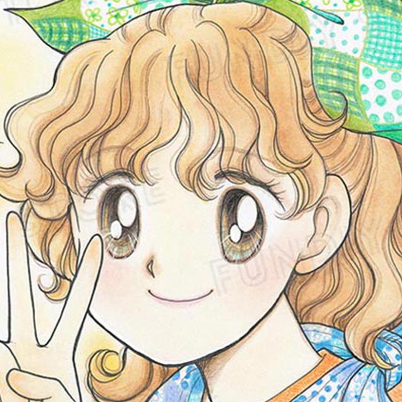 【限定1枚】佐藤まり子先生　完成品カラーイラスト色紙2『おちこぼれ同盟（カンパニー）』芹沢朝美（ちゃみい）