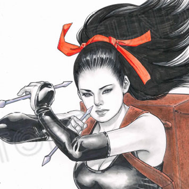 限定1枚】叶精作「女裏飛脚・あずさ」表紙イラスト4 | 叶精作 原画販売