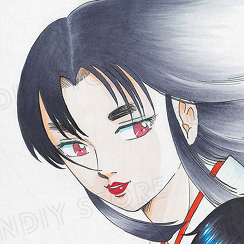 【限定1枚】坂口いく先生　完成品カラーイラスト色紙11『闇狩人』京に哭く鬼より