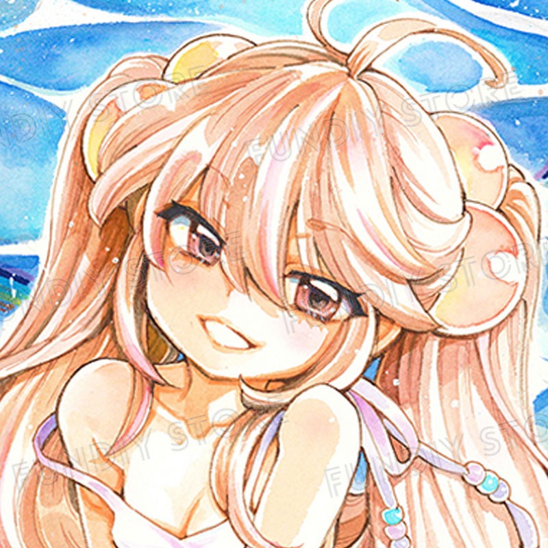 【限定1枚 ★サイレントオークション★10/17 15:00～10/28 23:59まで！】私屋カヲル先生　完成品カラーイラスト色紙7『こどものじかん』九重りん