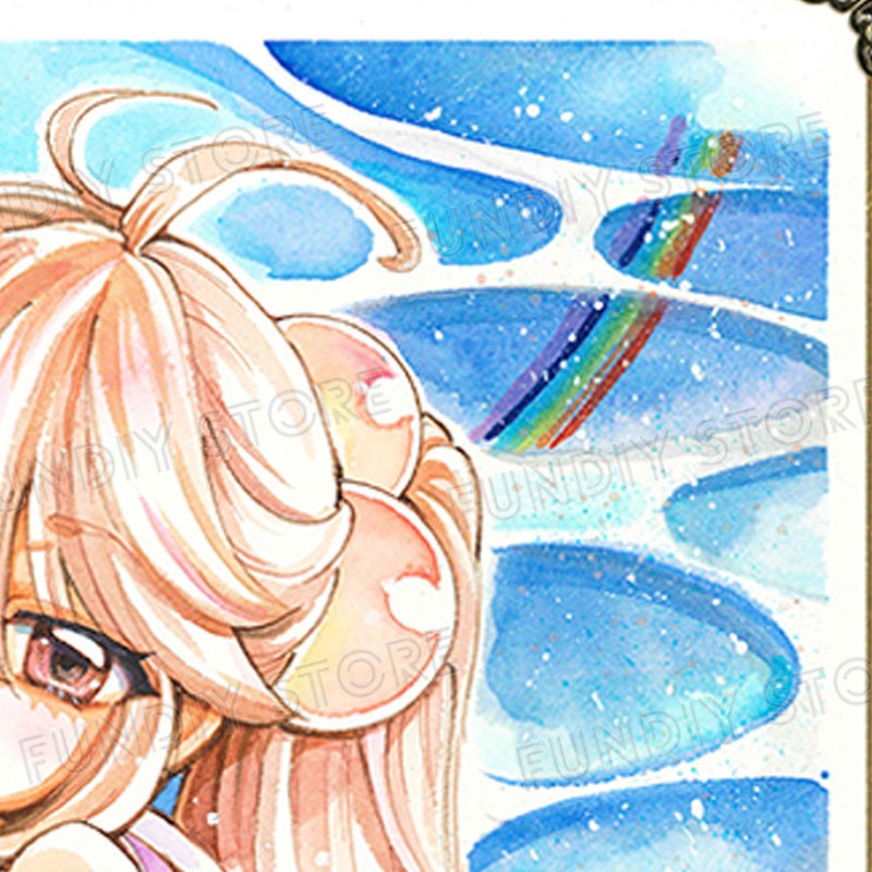 【限定1枚 ★サイレントオークション★10/17 15:00～10/28 23:59まで！】私屋カヲル先生　完成品カラーイラスト色紙7『こどものじかん』九重りん