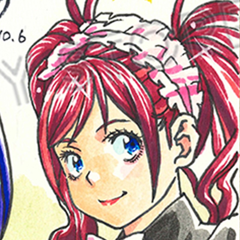 【サイレントオークション★2025/2/21 19:00～2/26 23：59まで！】【限定１枚】藤栄道彦先生　完成品カラーイラスト色紙13「最後のレストラン」園場＆前田＆千恵①