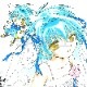 【サイレントオークション★8/7 12:00～8/19 23：59まで！】【限定1枚】かなん先生　ギャラクシーエンジェル　完成品カラーイラスト色紙60『ミント・ブラマンシュ（ゲーム版ドレス衣装）』