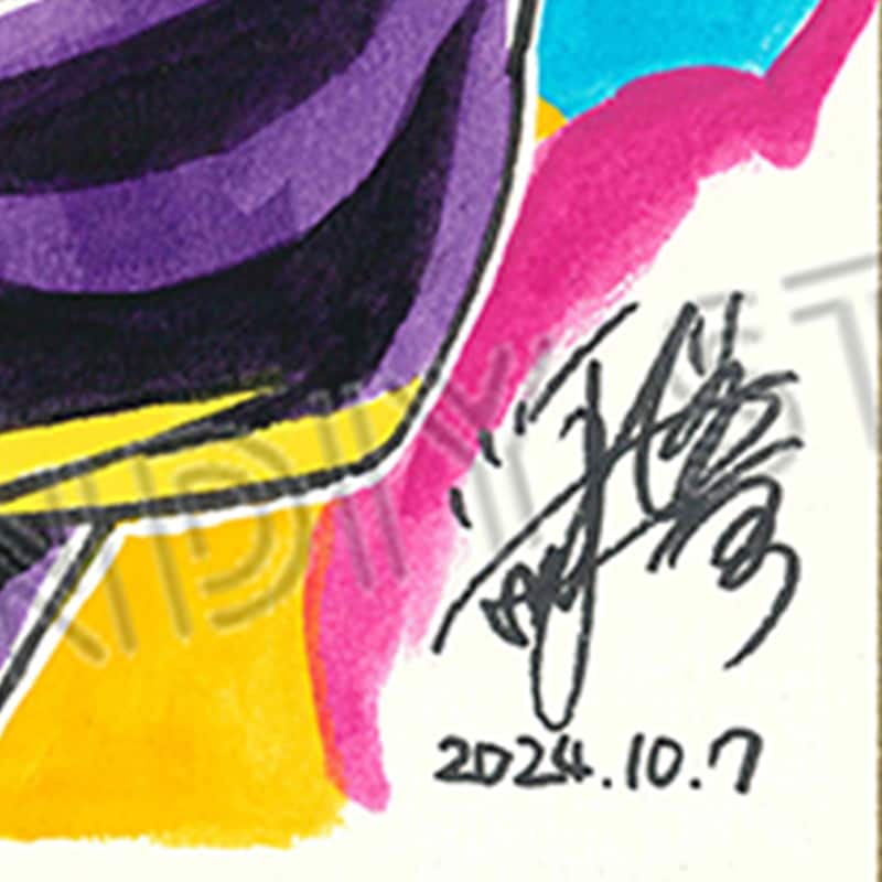 【サイレントオークション★2025/2/21 19:00～2/26 23：59まで！】【限定１枚】藤栄道彦先生　完成品カラーイラスト色紙15「最後のレストラン」ジャンヌ