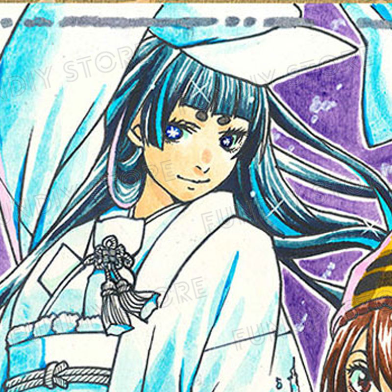 【限定1枚 ★サイレントオークション★10/21 18:00～10/27 23:59まで！】藤栄道彦先生　完成品カラーイラスト色紙20『妖怪の飼育員さん』寒菊＆鳥月