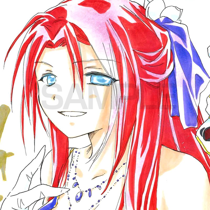 【サイレントオークション★8/7 12:00～8/19 23：59まで！】【限定1枚】かなん先生　ギャラクシーエンジェル　完成品カラーイラスト色紙61『フォルテ・シュトーレン（ゲーム版ドレス衣装）』