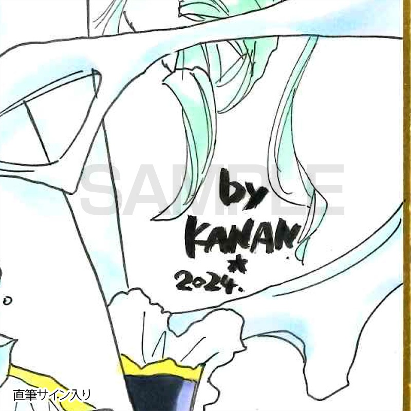 【サイレントオークション★5/21 12:00～！】【限定1枚】かなん先生　ギャラクシーエンジェル　完成品カラーイラスト色紙49『ヴァニラ・H』