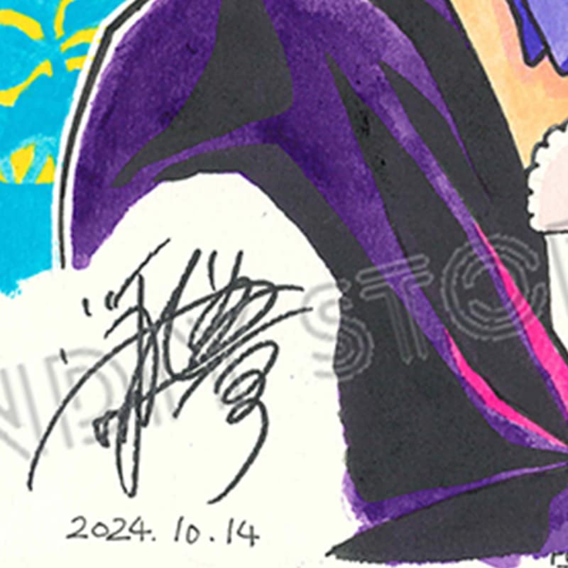 【サイレントオークション★2025/2/21 19:00～2/26 23：59まで！】【限定１枚】藤栄道彦先生　完成品カラーイラスト色紙17「最後のレストラン」前田