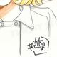 折笠りょこ先生　完成品カラーイラスト色紙1『板谷さんと牛山さん』板谷亜子