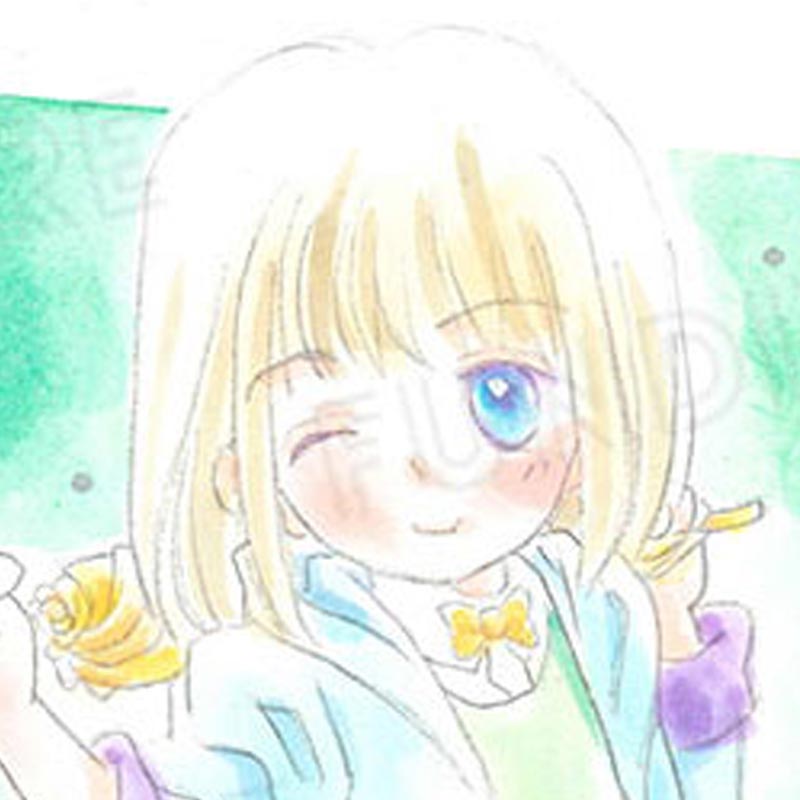 【限定1枚】阿部ゆたか先生　完成品カラーイラスト色紙2『ぷ・れ・ぜ・ん・と　収録「水曜日はキラキラ星」』礼生ちゃん