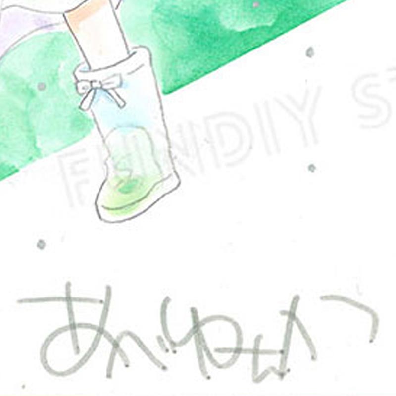 【限定1枚】阿部ゆたか先生　完成品カラーイラスト色紙2『ぷ・れ・ぜ・ん・と　収録「水曜日はキラキラ星」』礼生ちゃん
