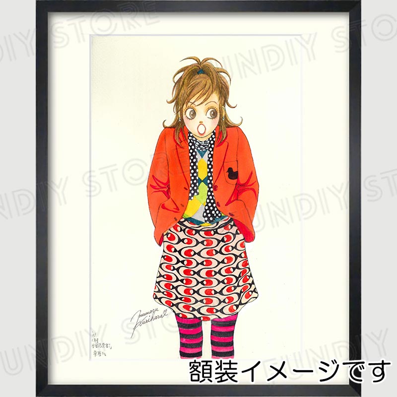 【限定1枚】栗原まもる先生　原画17『学園恋愛者！（ミサト）』予告カット用【生原画】