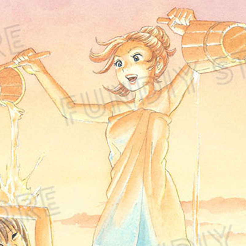 【限定1枚 ★サイレントオークション★11/11 18:00～11/17 23:59まで！】岸大武郎先生　原画18『ジュリアの法則』露天風呂・ジュリアと暦