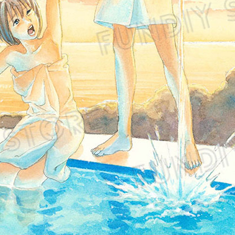 【限定1枚 ★サイレントオークション★11/11 18:00～11/17 23:59まで！】岸大武郎先生　原画18『ジュリアの法則』露天風呂・ジュリアと暦