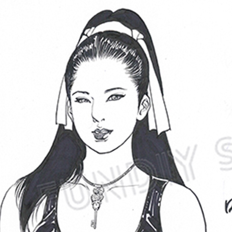 限定1枚】叶精作「女裏飛脚・あずさ」扉イラスト4 | 叶精作 原画販売