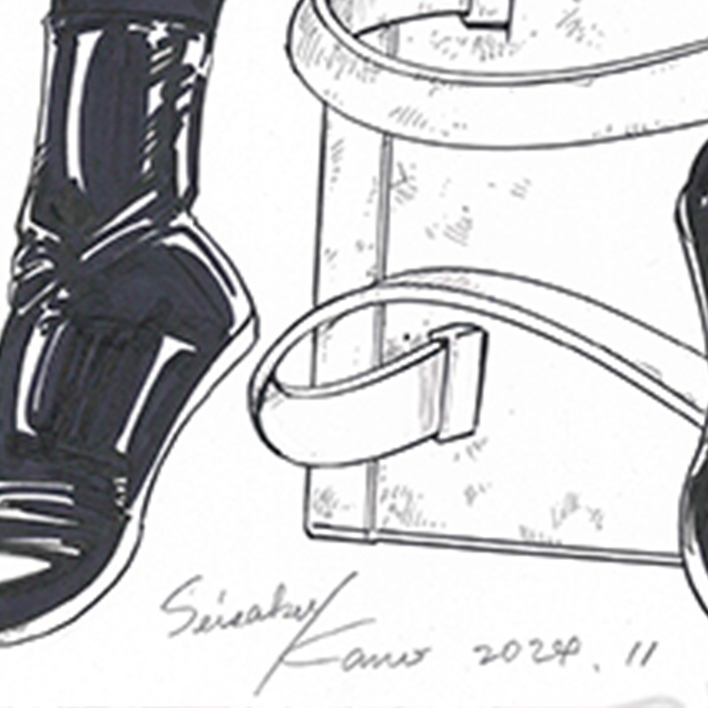 限定1枚】叶精作「女裏飛脚・あずさ」扉イラスト4 | 叶精作 原画販売