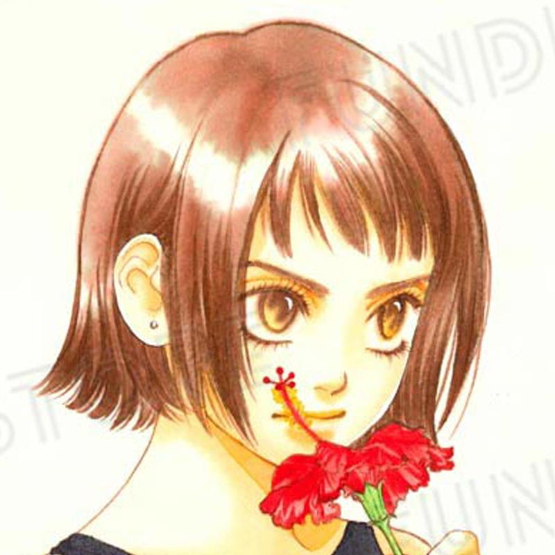 【限定1枚】栗原まもる先生　原画22『太陽の玻璃（砂那枝）』予告カット用【生原画】