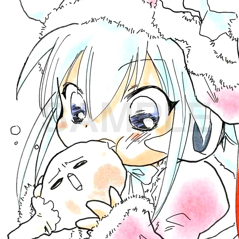 【サイレントオークション★12/4 15:00～！】【限定1枚】かなん先生　ギャラクシーエンジェル　完成品カラーイラスト色紙11『アニス＆ナノナノ』