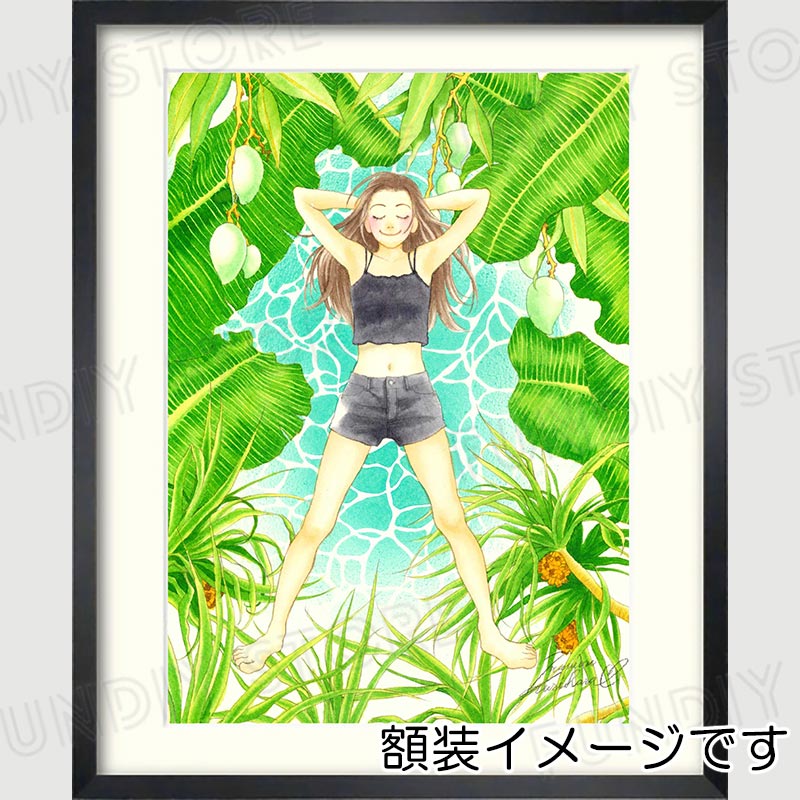 【限定1枚】栗原まもる先生　原画6『バガージマヌパナス』コミックス表紙イラスト【生原画】