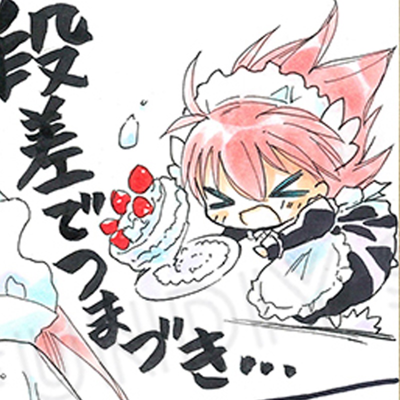 【サイレントオークション★3/28 12:00～！】【限定1枚】かなん先生　ギャラクシーエンジェル　完成品カラーイラスト色紙88『ミルフィーユ・桜葉（メイドオプション）』