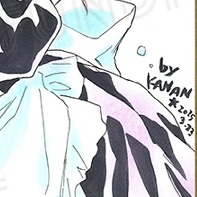 【サイレントオークション★3/28 12:00～！】【限定1枚】かなん先生　ギャラクシーエンジェル　完成品カラーイラスト色紙88『ミルフィーユ・桜葉（メイドオプション）』