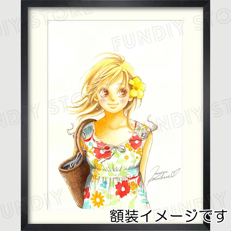 【限定1枚】栗原まもる先生　原画8『学園恋愛者！』クッキー表紙用イラスト【生原画】
