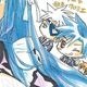 【サイレントオークション★3/28 12:00～！】【限定1枚】かなん先生　ギャラクシーエンジェル　完成品カラーイラスト色紙90『ちとせ＆ミニミント・ヴァニラ・タクト・レスター（メイド〔男キャラは執事〕オプション）』