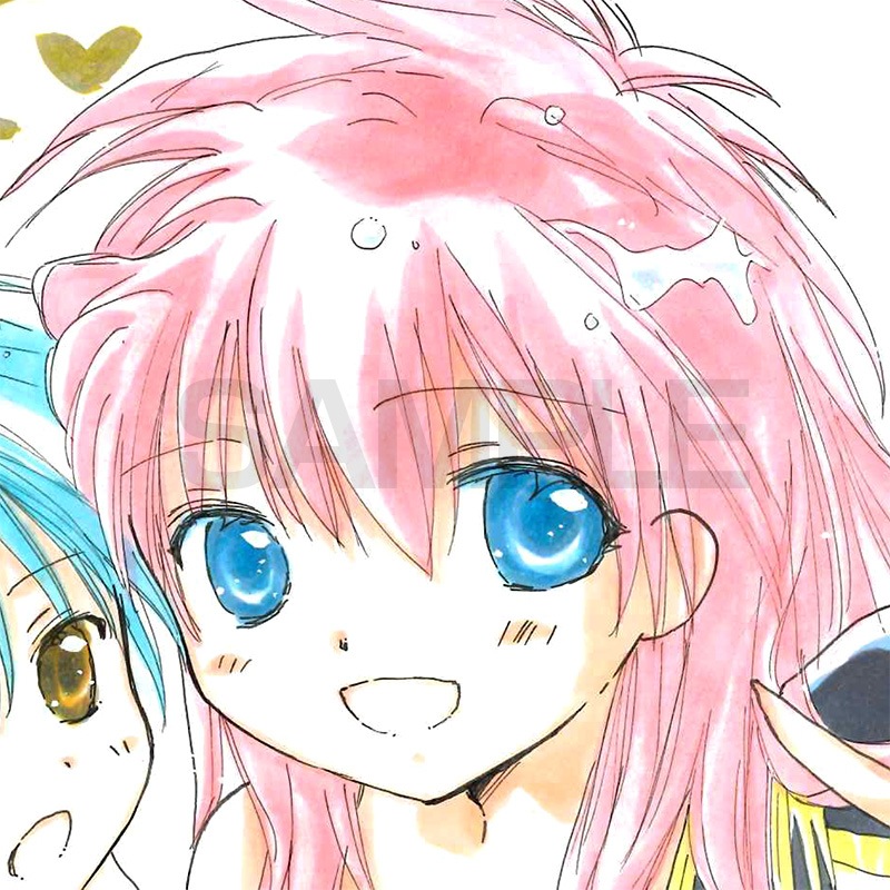 【サイレントオークション★9/6 12:00～9/11 23：59まで！】【限定1枚】かなん先生　ギャラクシーエンジェル　完成品カラーイラスト色紙66『ミルフィーユ・桜葉&ミント・ブラマンシュ』