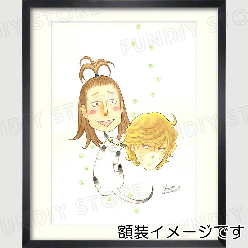 【限定1枚】栗原まもる先生　原画32『つぶつぶ生活（コウジ・マメ・みるく）』Kiss連載開始号 表紙用イラスト【生原画】