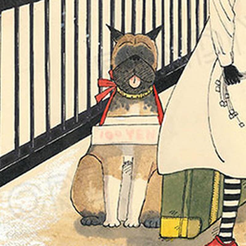 【限定1枚】よしまさこ先生　原画5『風船と少女と犬』雑誌口絵用に描き下ろしたアナログ原稿