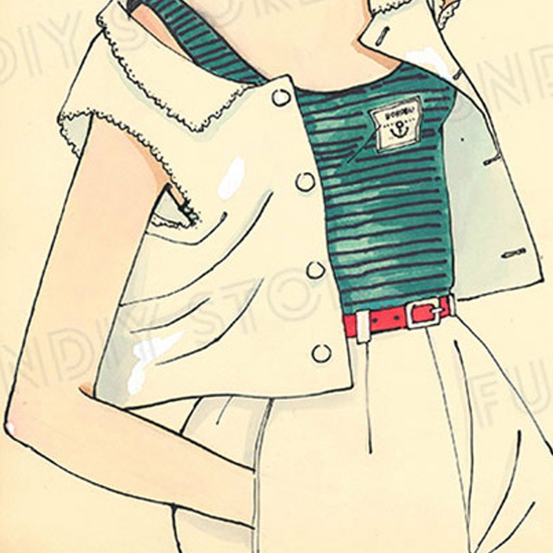 【限定1枚】よしまさこ先生　原画6『無題』雑誌表紙用に描き下ろししたアナログ原稿