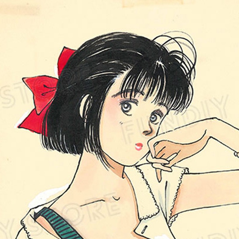 【限定1枚】よしまさこ先生　原画6『無題』雑誌表紙用に描き下ろししたアナログ原稿