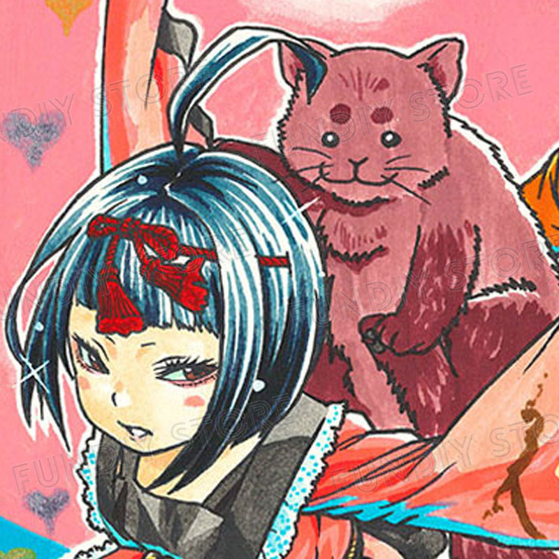 【限定1枚】藤栄道彦先生　完成品カラーイラスト色紙21『妖怪の飼育員さん』色鳥＆鳥月