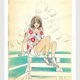【限定1枚】よしまさこ先生　原画7『海』雑誌表紙用に描き下ろししたアナログ原稿