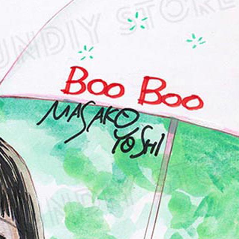 よしまさこ先生　完成品カラーイラスト色紙9『Boo Boo』石丸結