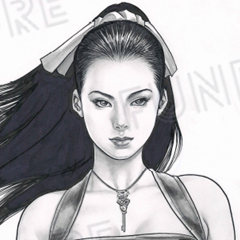 叶精作　カラー直筆原画 限定1枚】叶精作「女裏飛脚・あずさ」表紙イラスト3 | 叶精作