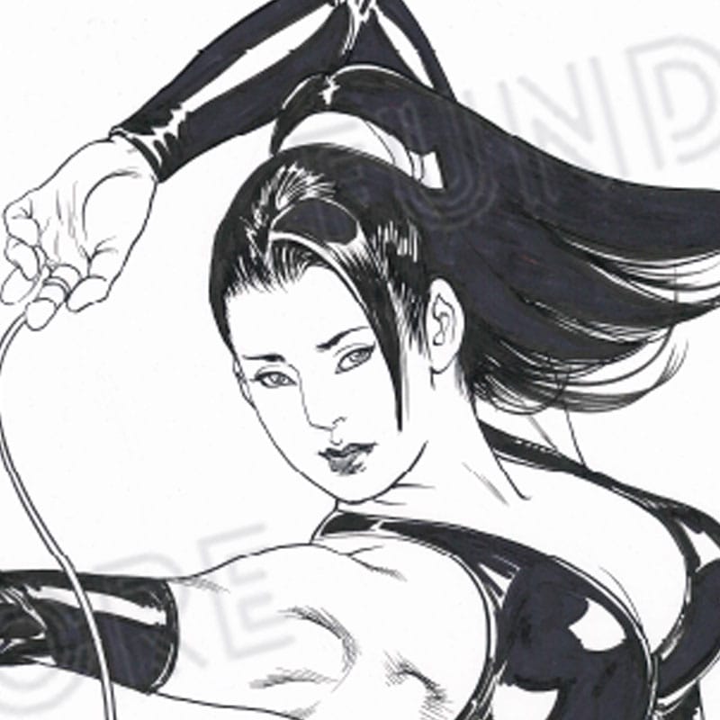 【限定1枚】叶精作「仕留屋稼業・あさみ」イラスト46