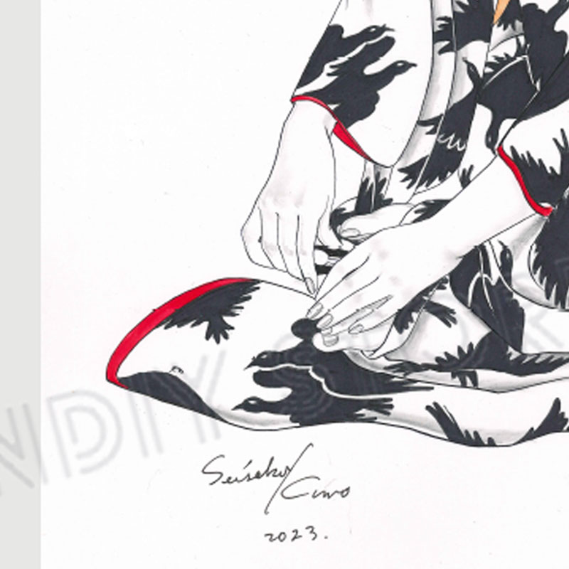 【限定1枚】叶精作「品川裏宿帖　隠れ女お艶」イラスト1